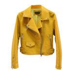 Women’s Yellow Leather Jacket 1